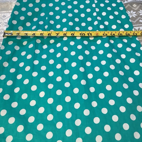 Sisjuly Dress Women’s Size Large Ruffle Sleeves Polka Dot Turquoise White - Picture 12 of 14